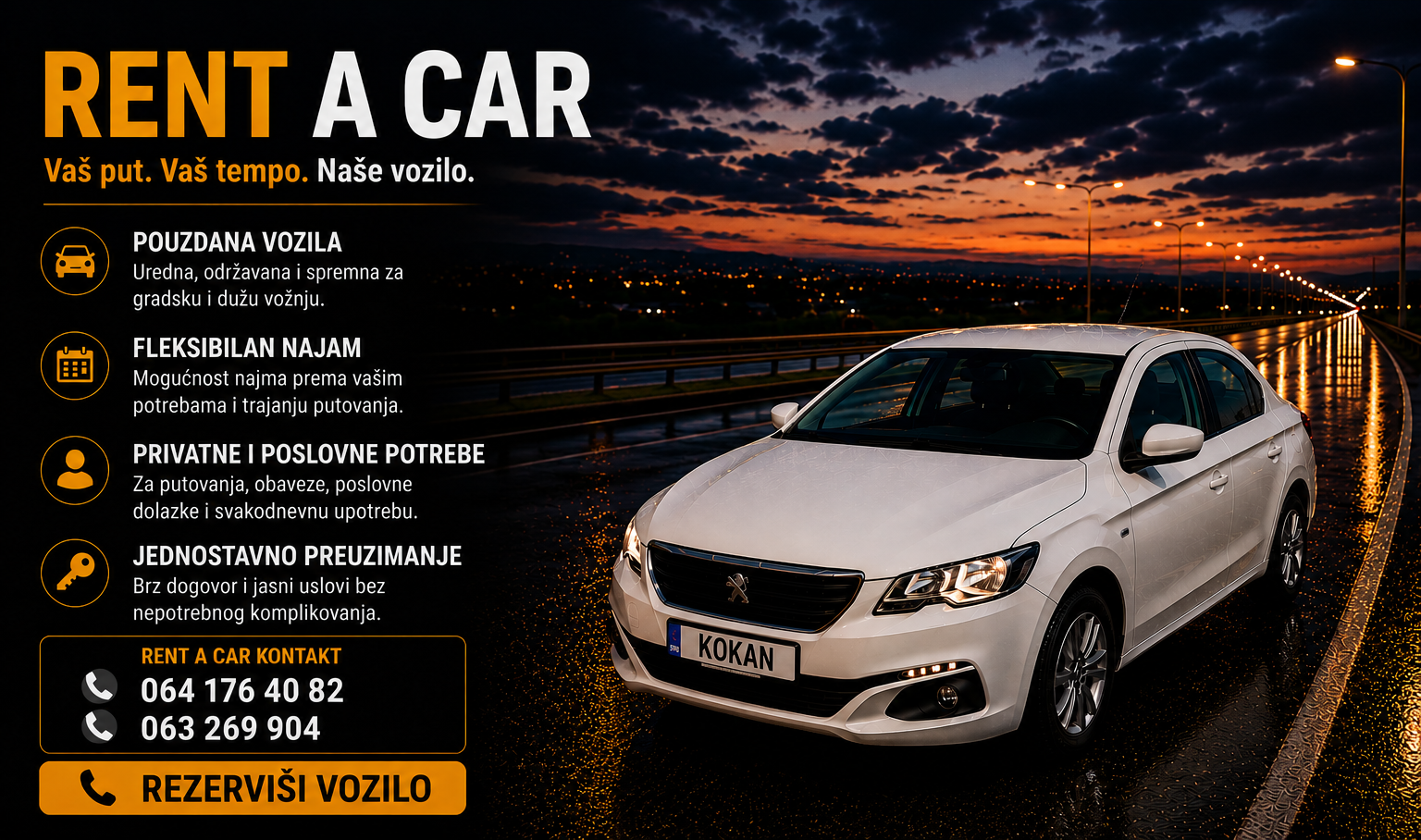 Kokan Rent a Car — pouzdana vozila za privatne i poslovne potrebe